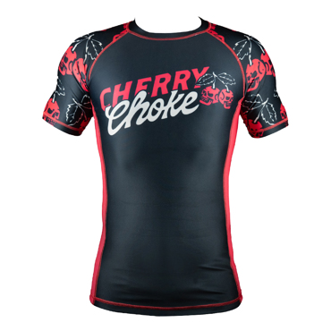 PRIDE OR DIE Cherry Choke s/s RASHGUARD - BLACk